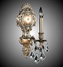 American Brass & Crystal WS9423-A-01G-PI - One Light Wall Sconce